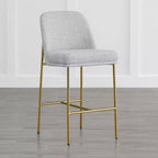 Tabouret de bar moderne Spruce&Spring de 68,5 cm de hauteur de comptoir avec structure dorée - Lot de 2