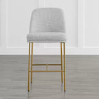 Tabouret de bar moderne Spruce&Spring de 68,5 cm de hauteur de comptoir avec structure dorée - Lot de 2