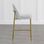 Tabouret de bar moderne Spruce&Spring de 68,5 cm de hauteur de comptoir avec structure dorée - Lot de 2