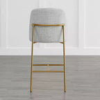 Tabouret de bar moderne Spruce&Spring de 68,5 cm de hauteur de comptoir avec structure dorée - Lot de 2