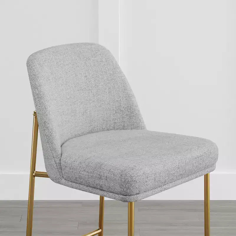 Tabouret de bar moderne Spruce&Spring de 68,5 cm de hauteur de comptoir avec structure dorée - Lot de 2