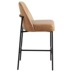 Tabouret de bar moderne Spruce&Spring de 68,5 cm de hauteur de comptoir avec structure dorée - Lot de 2