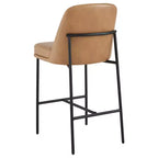 Tabouret de bar moderne Spruce&Spring de 68,5 cm de hauteur de comptoir avec structure dorée - Lot de 2