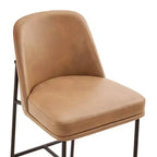 Tabouret de bar moderne Spruce&Spring de 68,5 cm de hauteur de comptoir avec structure dorée - Lot de 2