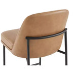 Tabouret de bar moderne Spruce&Spring de 68,5 cm de hauteur de comptoir avec structure dorée - Lot de 2