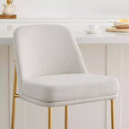 Tabouret de bar moderne Spruce&Spring de 68,5 cm de hauteur de comptoir avec structure dorée - Lot de 2