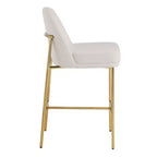 Tabouret de bar moderne Spruce&Spring de 68,5 cm de hauteur de comptoir avec structure dorée - Lot de 2