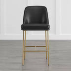 Tabouret de bar moderne Spruce&Spring de 68,5 cm de hauteur de comptoir avec structure dorée - Lot de 2