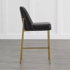 Tabouret de bar moderne Spruce&Spring de 68,5 cm de hauteur de comptoir avec structure dorée - Lot de 2
