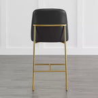 Tabouret de bar moderne Spruce&Spring de 68,5 cm de hauteur de comptoir avec structure dorée - Lot de 2