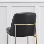 Tabouret de bar moderne Spruce&Spring de 68,5 cm de hauteur de comptoir avec structure dorée - Lot de 2