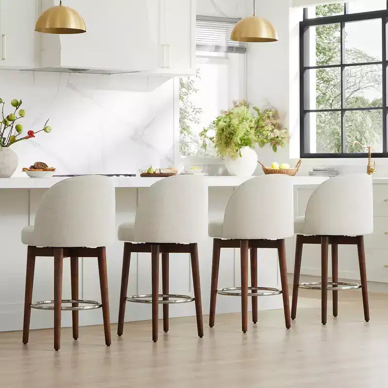 Spruce&Spring Lot de 2 tabourets de bar pivotants de 66 cm (hauteur comptoir)