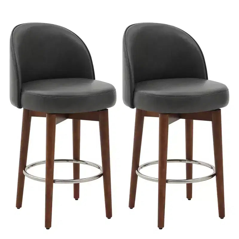 Spruce&Spring Lot de 2 tabourets de bar pivotants de 66 cm (hauteur comptoir)
