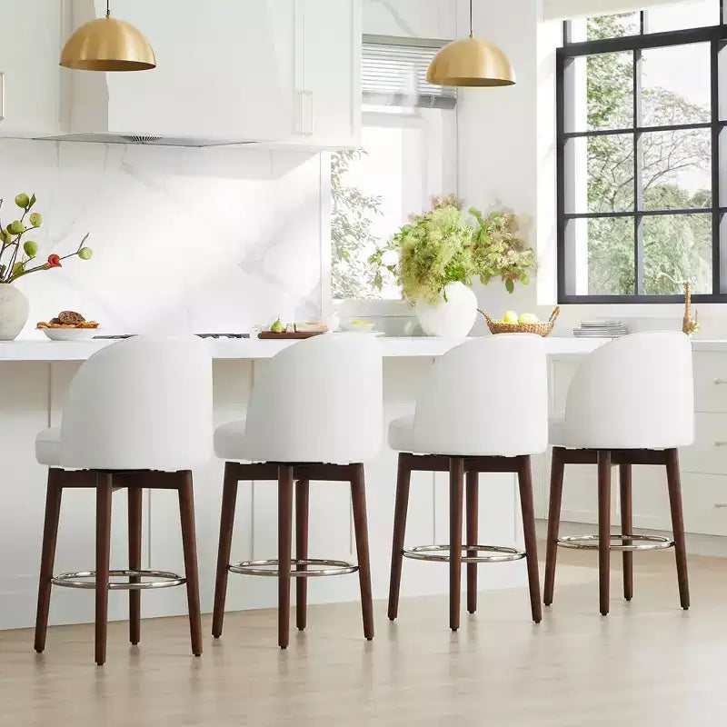 Spruce&Spring Lot de 2 tabourets de bar pivotants de 66 cm (hauteur comptoir)