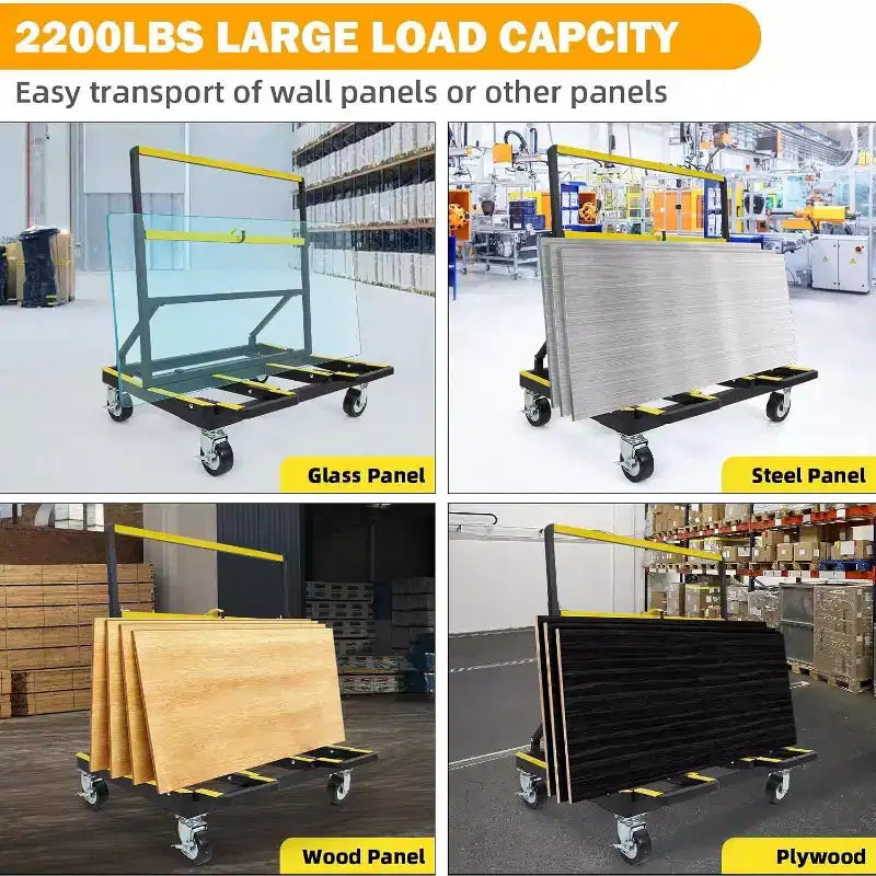Acekool Folding Hand Truck with 2200 lbs Capacity, Adjustable Deck, 360 Rotating Locking Casters for Smooth Cargo Transport