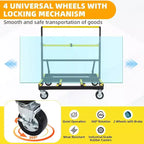 Chariot de manutention pliable Acekool avec capacité de 1 000 kg, plateau réglable et roulettes pivotantes à 360° avec frein pour un transport fluide des marchandises
