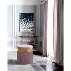 Meridian Furniture, Pouf/Tabouret en velours Yasmine