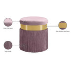 Meridian Furniture, Pouf/Tabouret en velours Yasmine