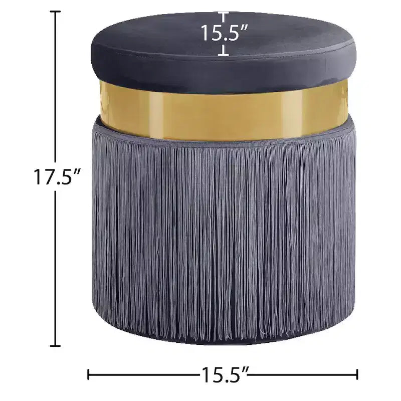 Meridian Furniture, Pouf/Tabouret en velours Yasmine