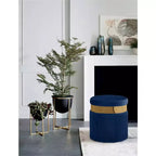 Meridian Furniture, Pouf/Tabouret en velours Yasmine