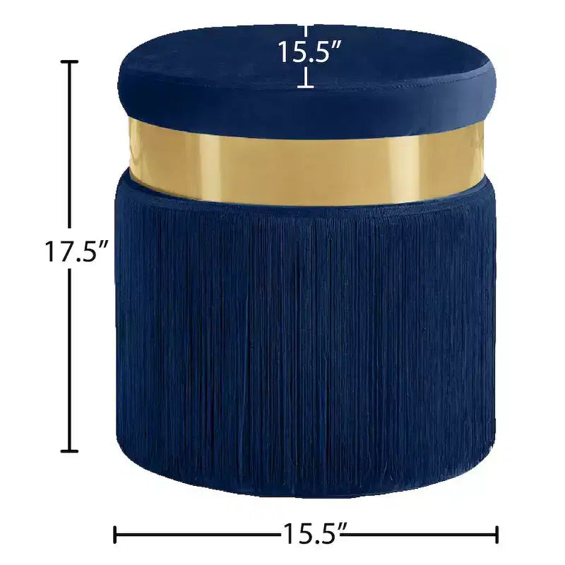 Meridian Furniture, Pouf/Tabouret en velours Yasmine