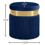Meridian Furniture, Pouf/Tabouret en velours Yasmine