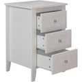 Nightstand Side Table with 2 Storage Drawers, Easy to Assemble, Mid-Century Vintage Bedside Table for Bedroom, Living Room, Salon, Office, White