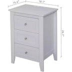 Table de chevet avec 2 tiroirs de rangement, facile à monter, table d'appoint de style vintage pour chambre, salon, bureau, blanc
