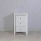 Table de chevet avec 2 tiroirs de rangement, facile à monter, table d'appoint de style vintage pour chambre, salon, bureau, blanc