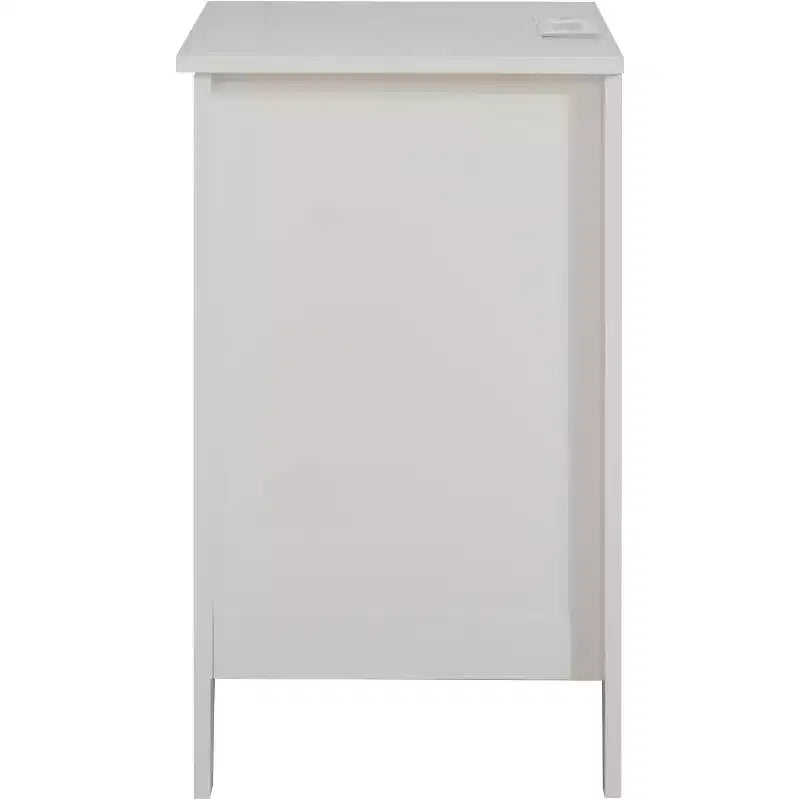 Table de chevet avec 2 tiroirs de rangement, facile à monter, table d'appoint de style vintage pour chambre, salon, bureau, blanc