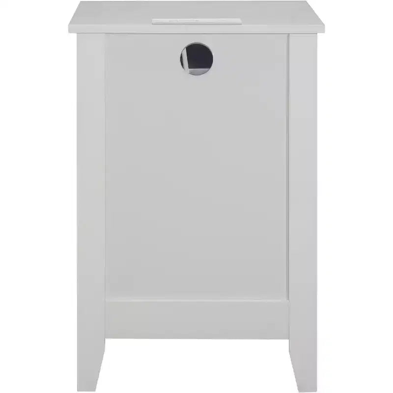 Table de chevet avec 2 tiroirs de rangement, facile à monter, table d'appoint de style vintage pour chambre, salon, bureau, blanc