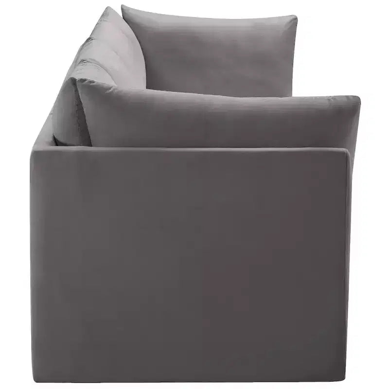 Meridian Furniture, Canapé modulable en velours Jacob
