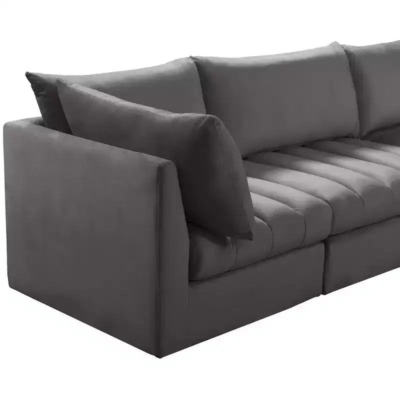 Meridian Furniture, Canapé modulable en velours Jacob