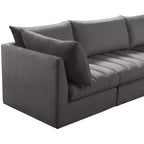 Meridian Furniture, Canapé modulable en velours Jacob