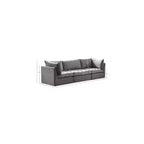 Meridian Furniture, Canapé modulable en velours Jacob