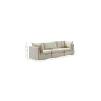 Meridian Furniture, Canapé modulable en velours Jacob