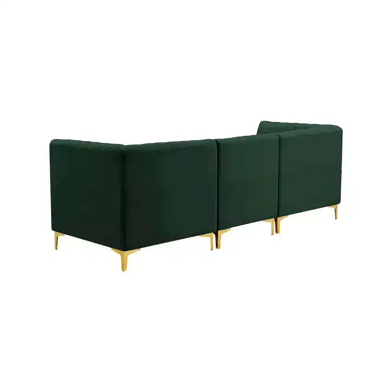 Meridian Furniture, Canapé modulable en velours Alina