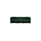 Meridian Furniture, Canapé modulable en velours Alina