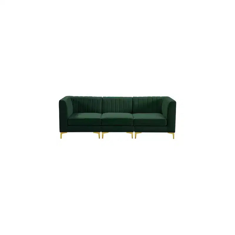 Meridian Furniture, Canapé modulable en velours Alina