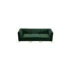 Meridian Furniture, Canapé modulable en velours Alina