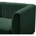 Meridian Furniture, Canapé modulable en velours Alina