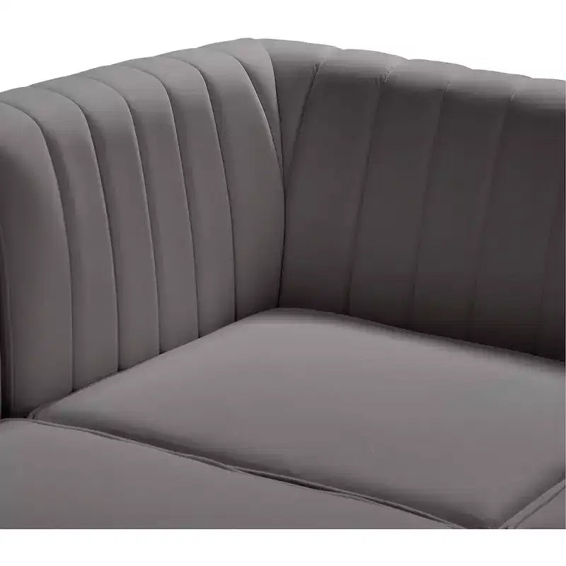 Meridian Furniture, Canapé modulable en velours Alina