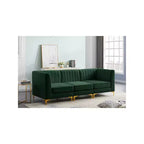 Meridian Furniture, Canapé modulable en velours Alina