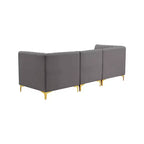 Meridian Furniture, Canapé modulable en velours Alina
