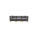 Meridian Furniture, Canapé modulable en velours Alina