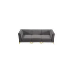 Meridian Furniture, Canapé modulable en velours Alina