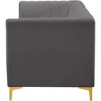 Meridian Furniture, Canapé modulable en velours Alina