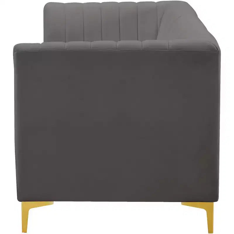 Meridian Furniture, Canapé modulable en velours Alina