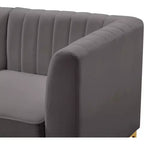 Meridian Furniture, Canapé modulable en velours Alina