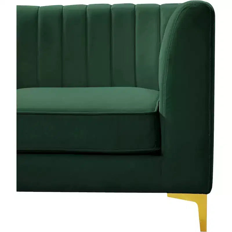 Meridian Furniture, Canapé modulable en velours Alina